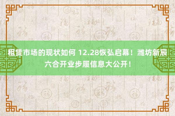 租赁市场的现状如何 12.28恢弘启幕！潍坊新辰六合开业步履信息大公开！