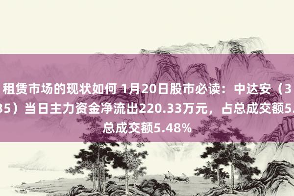 租赁市场的现状如何 1月20日股市必读：中达安（300635）当日主力资金净流出220.33万元，占总成交额5.48%