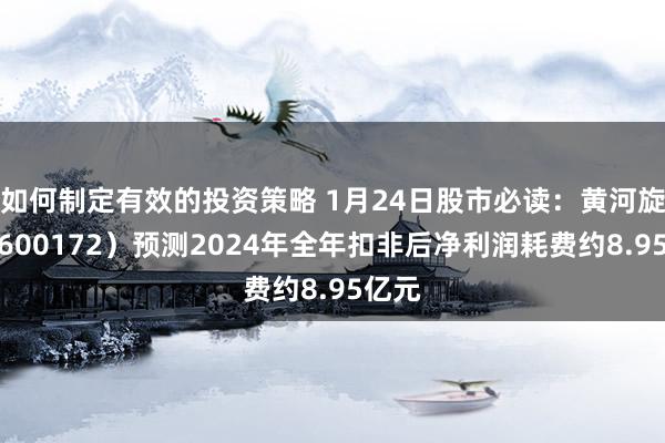 如何制定有效的投资策略 1月24日股市必读：黄河旋风（600172）预测2024年全年扣非后净利润耗费约8.95亿元